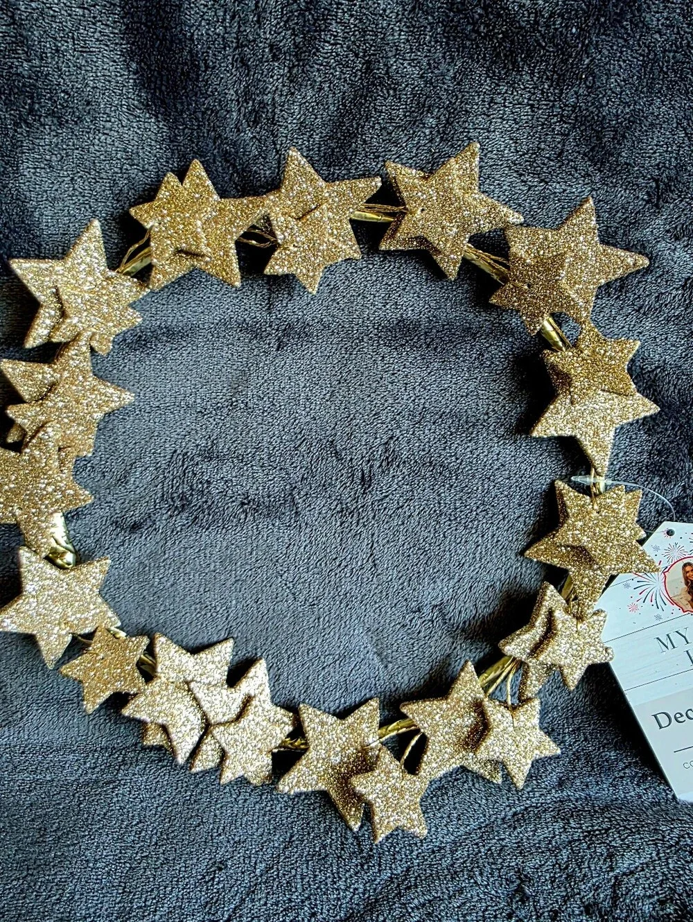 Bundle of 2 Texas House Glitter gold Star Wreath 11.2
